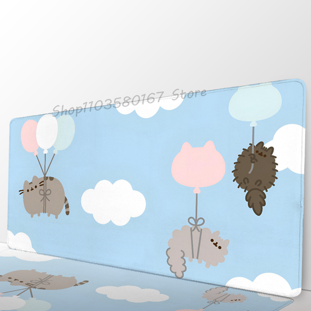 Cartoon Mousepad Mouse Mat Desk Mat With Pad gaming accessories Prime Gaming P-Pusheen Cute Cat XXL Keyboard Pad