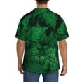 thumbnail image 5 of Fotbe Green Leave Fern print Short Sleeve Button Down Shirts for Men Casual Summer Beach Wrinkle Free Shirt-X-Large, 5 of 7