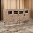 thumbnail image 6 of Deen 75 Inch Sideboard Buffet Server- 3 Cabinets- 4 Doors- Brown Wood, 6 of 6
