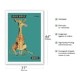 thumbnail image 2 of South Africa - African Giraffe - Qantas Airways - Vintage Airline Travel Poster by Harry Rogers c.1960s - Fine Art Rolled Canvas Print 27in x 40in, 2 of 4