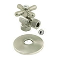 thumbnail image 5 of Kingston Brass CC33101XK 3/8" FIP x 3/8" OD Comp Quarter-Turn Angle Stop Valve with Flange, Polished Chrome, 5 of 6
