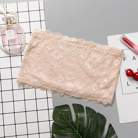 

Anti-Glare Lace Wrap Chest Tube Top Invisible Bust Vest Strapless Underwear