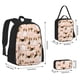 thumbnail image 2 of Disketp Beagle Dog On Brown Mochila Estampada de Gran Capacidad con Lonchera y Estuche, Set de 3 Piezas para Estudiantes, 2 of 7