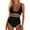 Black, variant on RUTAYY Women's One Piece Swimsuits Solid Color Bikini Shirred Tank Breathable Comfortable Vintage Beach Swim Bathing Suits