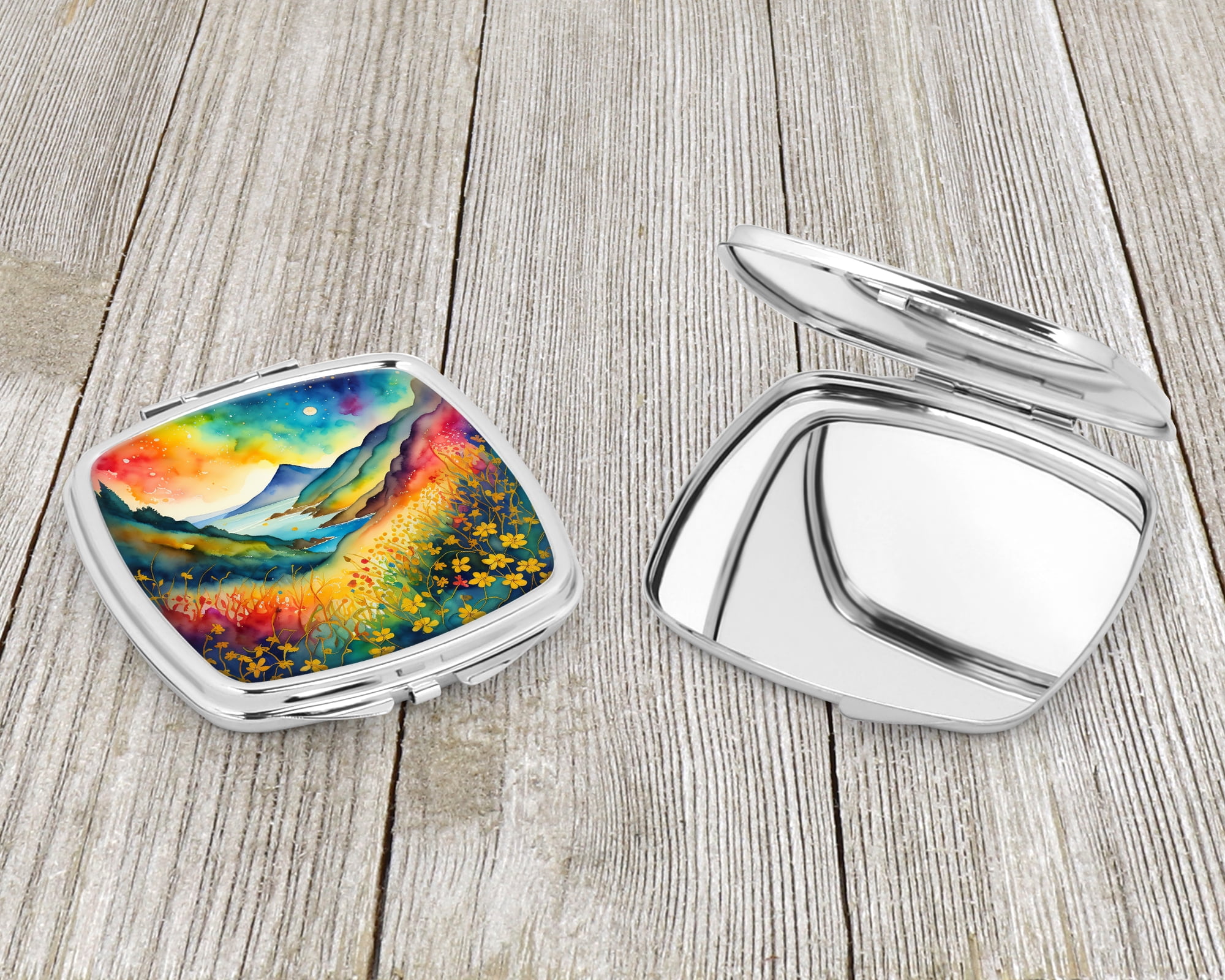 Colorful Hypericum or St. John�s Wort Compact Mirror 2.75 in x 3 in