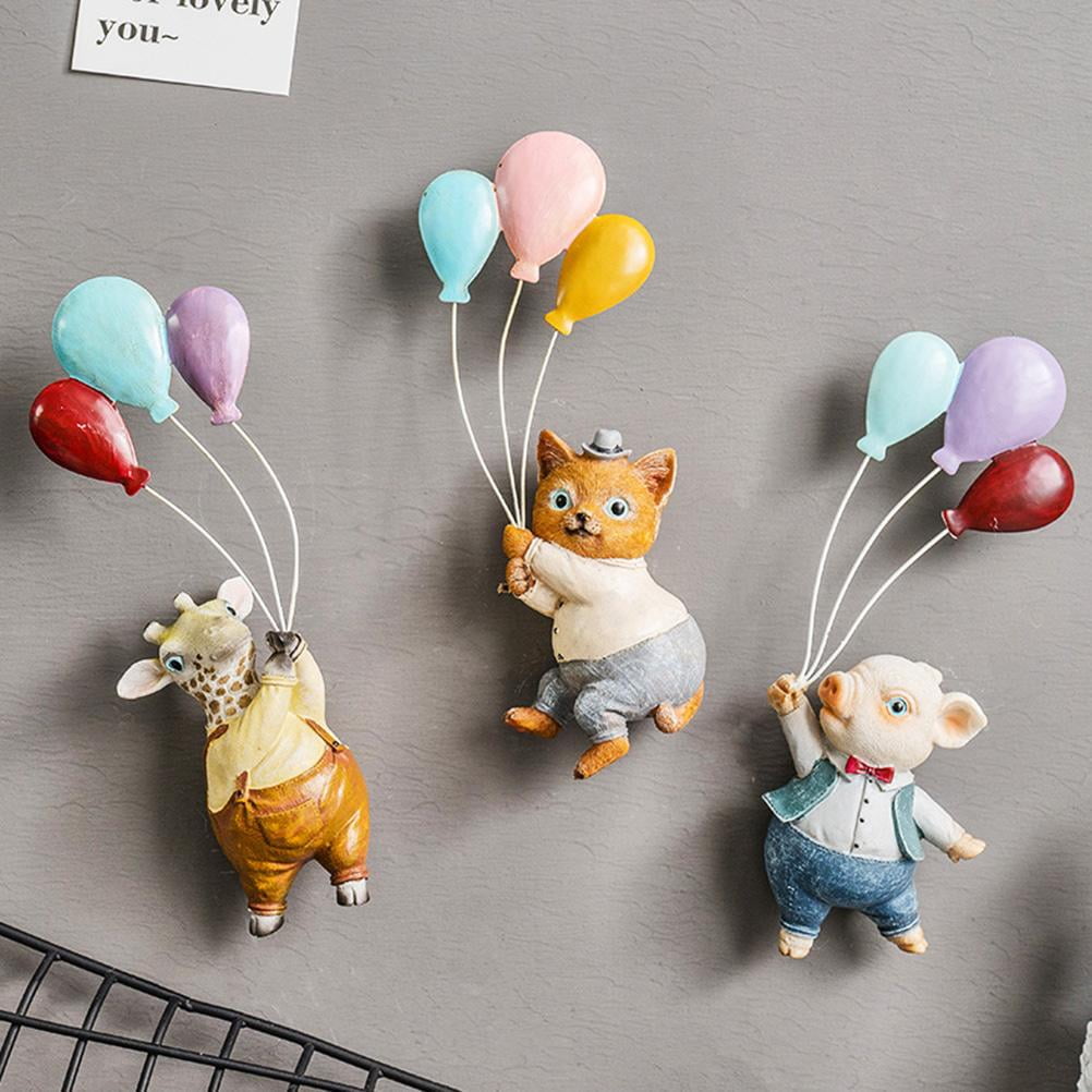DTOWER Creative Hanging Animal Sculpture Resin Animal Pendant Wall Art for Living Room Bedroom