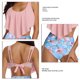 thumbnail image 5 of Trajes de baño tankini de cintura alta para mujer Traje de baño estampado con volantes Conjunto de pantalones cortos sin mangas para nadar Rosa L, 5 of 7