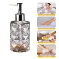 thumbnail image 5 of Bxaolu Gem Patterned Glass Soap Dispenser for Kitchen, Refillable Clear Glass Pump Bottles for&nbsp;Dish Soap, Hand Soap, Lotion, Modern Foam Dispenser for Bathroom, Kitchen(11Oz, Clear), 5 of 8