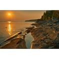thumbnail image 2 of Jaynes Gallery 18x13 White Modern Wood Framed Museum Art Print Titled - Canada-Ontario-Bruce Peninsula National Park Sunset on limestone rock, 2 of 4