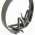 thumbnail image 3 of Cast Iron Sculptures Office Decoration, table top Decor, Metal Small Decorative Objects Gift Man Reading for Readers Accessories, 3 of 5