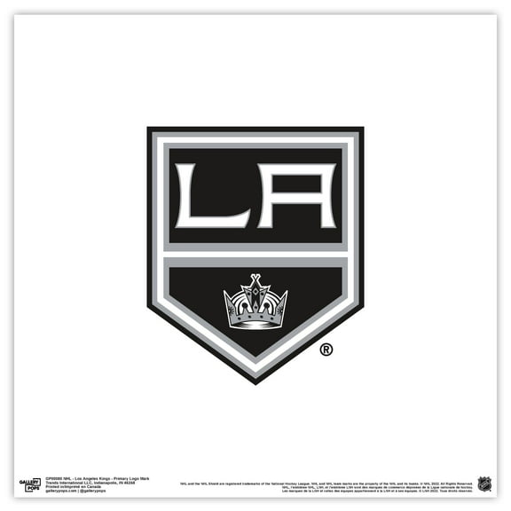 Gallery Pops NHL Los Angeles Kings - Primary Logo Mark Wall Art, Unframed Version, 12" x 12"