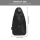 thumbnail image 5 of YSNOOWE Chest Bag Negro Con Ergonómico Y Bolsillos Para USB Y Accesorios De Uso Diario, 5 of 6