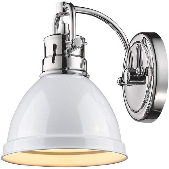 Golden Lighting 3602-BA1 CH-WH Traditional, Chrome- Vanity Light, Bathroom Vanity Light, Bathroom Lighting, Bathroom Lights Over Mirror, Bathroom Vanity Lights Over Mirror,