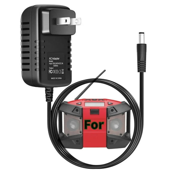 K-MAINS AC Adapter Compatible With Milwaukee 2590-20 259020 M12 Cordless Job Site Radio Power Cord