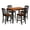 Black, variant on East West Furniture Yarmouth 5-piece Wood Dining Room Set in Black/Cherry