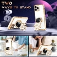 thumbnail image 3 of for iPhone 12 Pro Case Astronaut Cute for Women Girls Girly Unique White Phone Cases with Astronaut Hidden Stand Kickstand 6D Design Cover for iPhone 12Pro 6.1 inch, 3 of 11