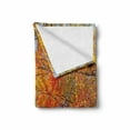 thumbnail image 2 of Leaves Soft Flannel Fleece Blanket, Falls Colors National Country Park Nature Observation Base Perspective Photo, Cozy Plush for Indoor and Outdoor Use, 50" x 70", Orange Blue Green, by Ambesonne, 2 of 6