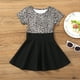 thumbnail image 1 of Vestido Verano Niña Estampado Leopardo con Falda Plisada Negra Algodón, 1 of 7