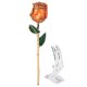 thumbnail image 1 of Flor de rosa dorada de 24 quilates de color naranja brillante con base de regalo para el cumpleaños del día de San Valentín, 1 of 8