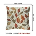 thumbnail image 4 of Acheng Classical  Beige Leaf Pattern Square Decorative Throw Pillow Case Cushion Cover 12x12in, 4 of 7