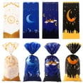 thumbnail image 2 of Eid Mubarak Cellophane Candy Bags 50Pieces, Muslim Castle Moon Star Pattern Ramadan Treat Bags Cellophane Bags Favor Bags with Gold Twist Ties for Eid Iftar Diwali Party Supplies - 4 Designs, 2 of 9
