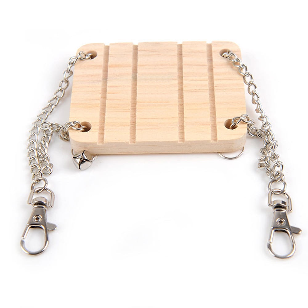 Hamster Toys Pet Swing Seesaw Play Cage Wooden Animal Hanging Activity for Small