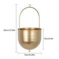 thumbnail image 2 of Hanging Basket Metal Hanging Planters Hanging Pots For Home Decor Holiday Party Supplies (gold s), 2 of 10
