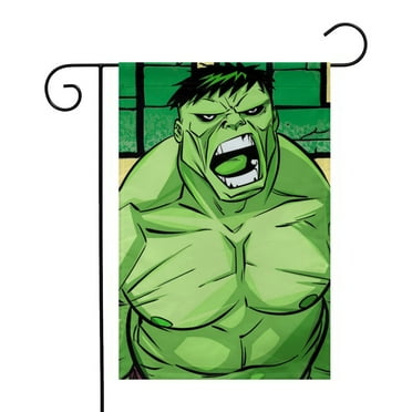 Hulk Garden Flag 12×18 Inch Double Sided for Outdoor Halloween Fall Holiday Outdoor Decoration Seasonal Yard Flag