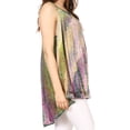 thumbnail image 3 of Sakkas Amalia Picot Trim Scoop Neck Tank with Sequins and Embroidery - Green - One Size Regular, 3 of 4