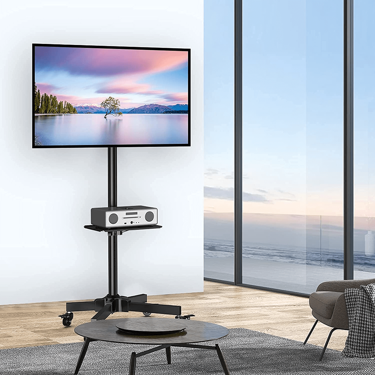 Rolling tv stand walmart deals