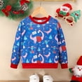 thumbnail image 2 of EnJoCho Child Girl Outfit Toddler Boys Girls Sweater Long Sleeve Strips Christmas Day Cartoon Print Sweater Small Kids Trendy Winter Fall Clothing, 2 of 8