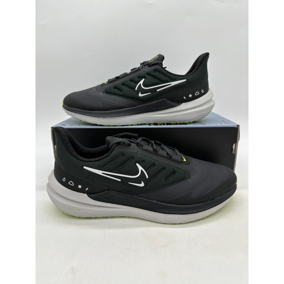 Nike Air Winflo 9 Shield Men's Size 10 Black Waterproof Running Shoes DM1106 001