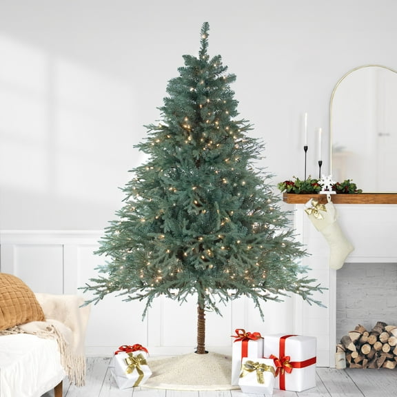 Northlight Real Touch™ Pre-Lit Medium Fairbanks Alpine Artificial Christmas Tree - 7.5' - Clear