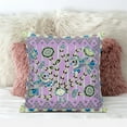 thumbnail image 2 of Amrita Sen Designs  20 x 20 in. Pond Peacock Broadcloth Indoor & Outdoor Zippered Pillow - Purple, Green & Yellow, 2 of 6