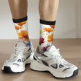 thumbnail image 6 of Rocae Colorful Wildflower Meadow for Adult Socks Casual Athletic Stretchy Loose Socks for Women Men Non-Slip Middle Tube Socks, 6 of 6