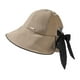 thumbnail image 1 of Sombrero de ala ancha para mujer - Con agujero para coleta y adorno de lazo. Gorra de playa con protección UPF 50+., 1 of 2
