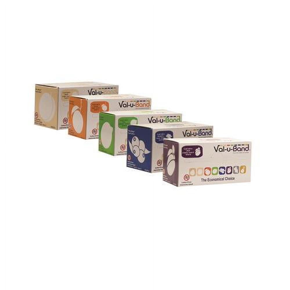 Val-u-Band, latex-free, 6 yard, 5 pc set (1 ea: peach through plum)
