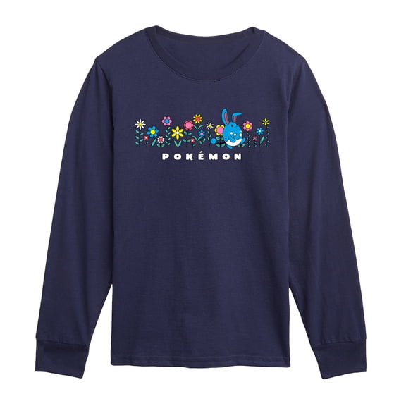 Pokémon - Azumarill Flowers - Youth Boys Long Sleeve Graphic T-Shirt