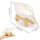 thumbnail image 3 of Ceramic Soap Dish Leaf Shaped Soap Dish Accessory for Bathroom, Shower, Kitchen, Wedding Gift (White+Gold), 3 of 5