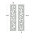thumbnail image 4 of DecMode White Wood Handmade Slim Distressed Carved Panel Scroll Wall Decor (2 Count), 4 of 14