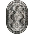 thumbnail image 2 of Rugs.com Charlotte Collection Rug – 5' x 8' Oval Gray Low-Pile Rug Perfect For Living Rooms, Large Dining Rooms, Open Floorplans, 2 of 3