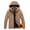 Khaki, variant on NEIKU Men's Winter Coat Hooded Work Jacket, Warm Quilted Cotton Lined Outdoor Heavy Duty Outerwear Coat Black L
