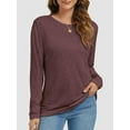 thumbnail image 5 of Long Sleeve T Shirts for Women Loose Fit, Crewneck Womens Long Sleeve Tops Casual Trendy Lightweight Basic Tee Tops, 5 of 6