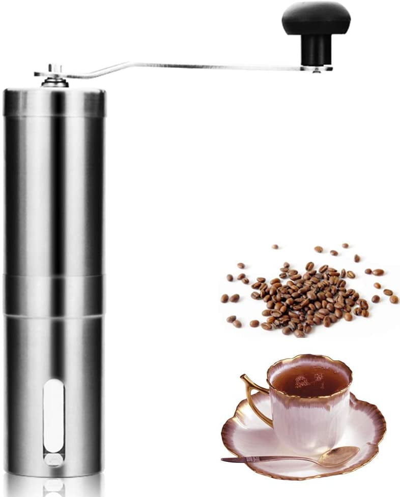 Manual Coffee Grinder With Adjustable Setting Beer And Stainless