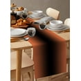 thumbnail image 6 of ERUNPONLY Orange Black Ombre Table Runner - 48 Inch Long Modern Gradient Abstract Art Cotton and Linen Blended Dress Scarves Farmhouse Table Runner for Kitchen Dining, Coffee Table, 13" x 48", 6 of 8