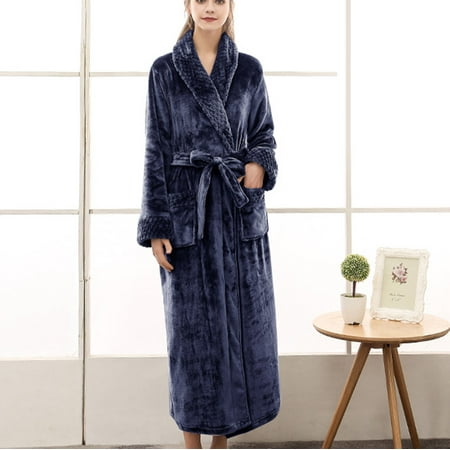 

FREE SHIPPING-Women s Winter Warm Nightgown Couple Bathrobe Men And Women Autumn And Winter Nightgown sexy underwear lingerie for women valentines day gifts