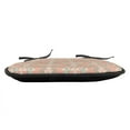 thumbnail image 3 of Geometric Chair Seating Cushion Set of 6, Tribal Inspired Motif with Tiny Triangles, Seat Pads for Office with Anti-slip Backing, 16"x16", Salmon Almond Green, by Ambesonne, 3 of 7