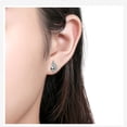 thumbnail image 3 of Yoursfs Grey Pearl Earrings for Women Round Pearl with Cubic Zirconia Silver Piercing Stud Earrings Elegant Prom Jewelry for Bridal Wedding, 3 of 5