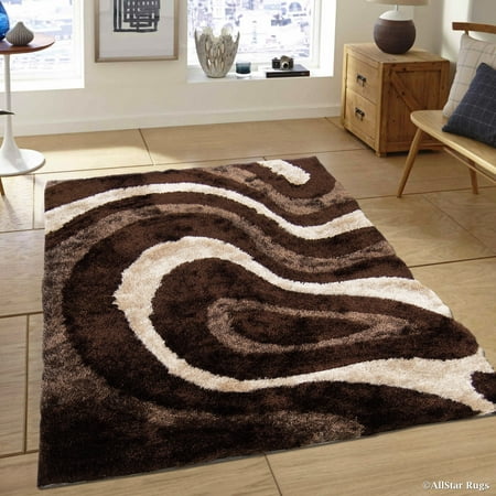 Allstar Brown Geometric Thick Area Rug 7 11 X 10 5
