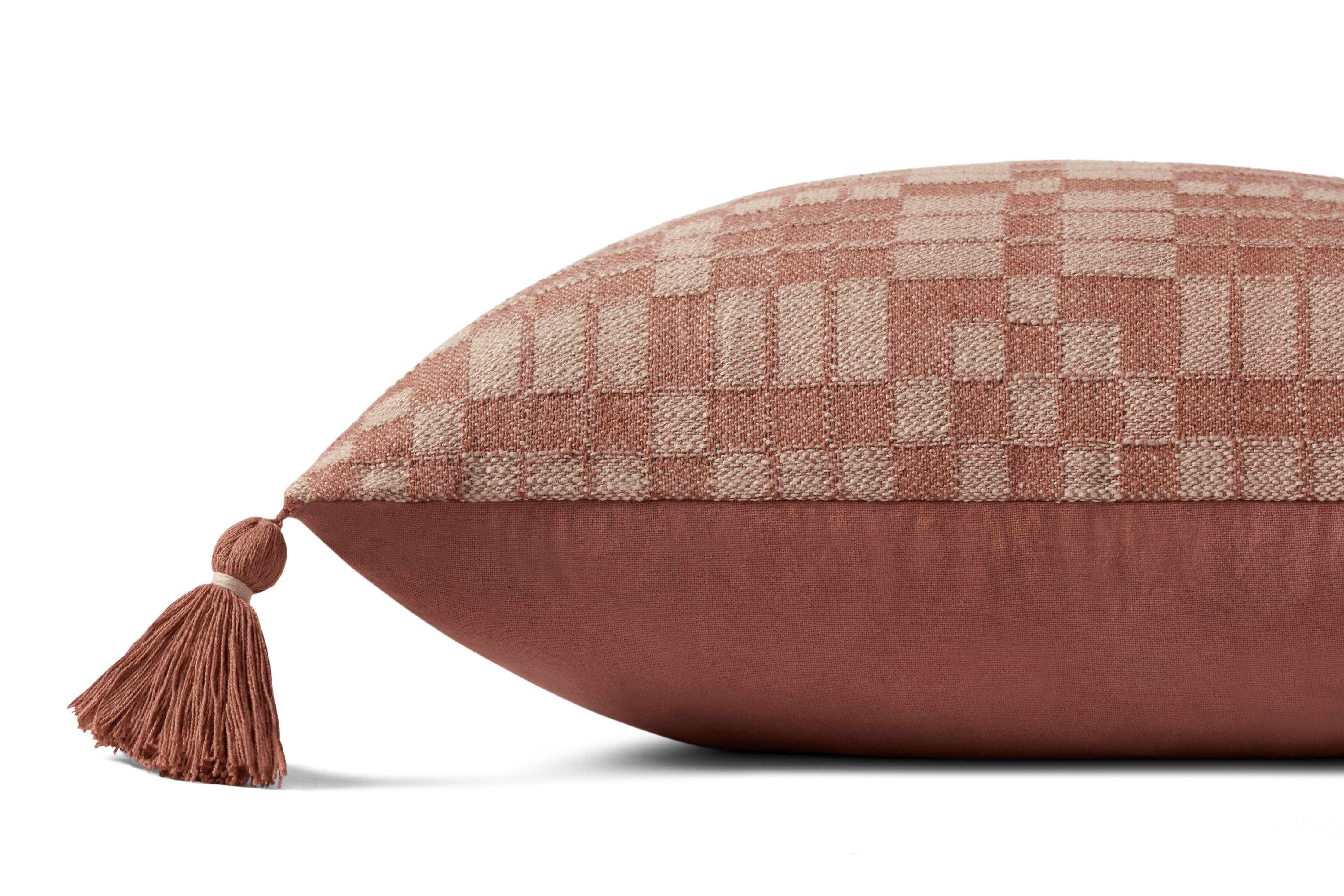 Chris Loves Julia x Loloi Ellery Clay 18'' x 18'' Decorative Pillow